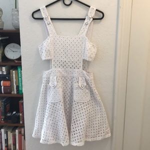 White Eyelet Suspender Dress size Medium